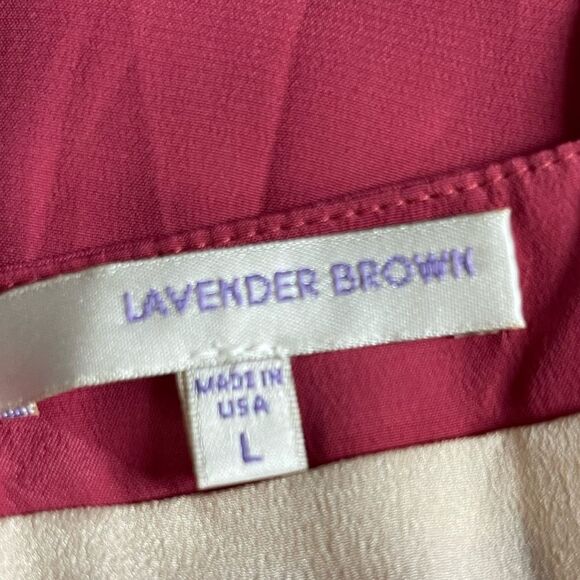 Lavender Brown silk blend dress size 10 - Picture 4 of 9